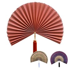 Fan Wall Decor 100cm Hangable Folding Ornament Fan Decor With Tassel