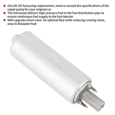 Universal External Fuel Pump High Pressure Flow Inline GSL392 255 LPH 15 120 PSI