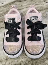 Custom Rhinestone Bling Converse Chuck Taylor All Star Pink Sz 7 Elmo Sesame St