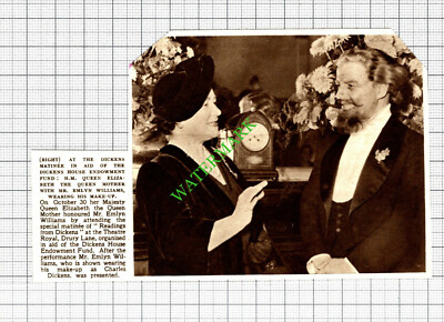Mr Emlyn Williams Theatre Royal Drury Lane Charles Dickens - 1952 Schnitt