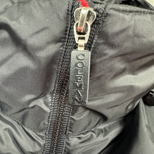 Coleman Vest Mens 2XL Red Down Feathers Puffer Full Zip Pocket Stowable Hood GUC - Picture 13 of 18