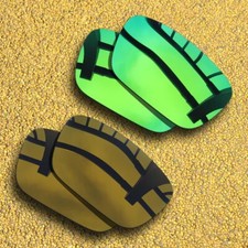 2 Pairs Polarized Lenses Replacement for-SPY Optic Dirk-Green Brown Copper