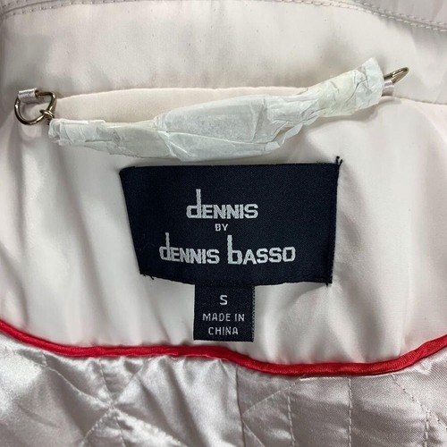 Dennis Basso Cream Coat Faux Fur Hooded NEW Quilted Lining Removable Hood S - Picture 12 of 12