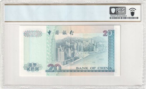 1994 $20 HONG KONG SAR/ BANK OF CHINA PCGS GRADE UNC 55 PPQ SERIAL# AD781120 - Picture 2 of 2
