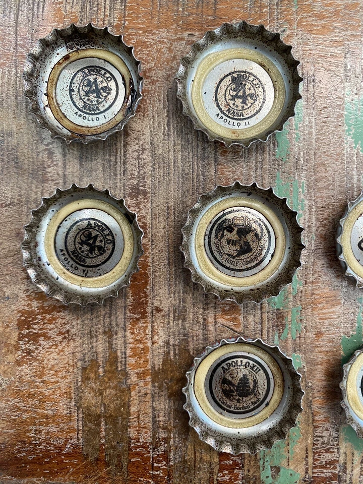 Set of 12 1971 Coca-Cola NASA Apollo Space Missions Used Bottle Caps NO 3, 9, 11 - Image 2 of 4