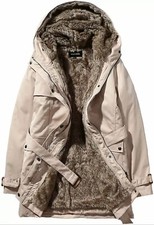 Beinia Valuker Women's winter Trench Coat With Detachable Fur Lined Hooded Parka