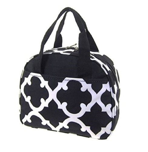 Insulated School Lunch Case Box Girl Boys Kids Adults Work Bag Quatrefoil Aztec - Picture 4 of 7