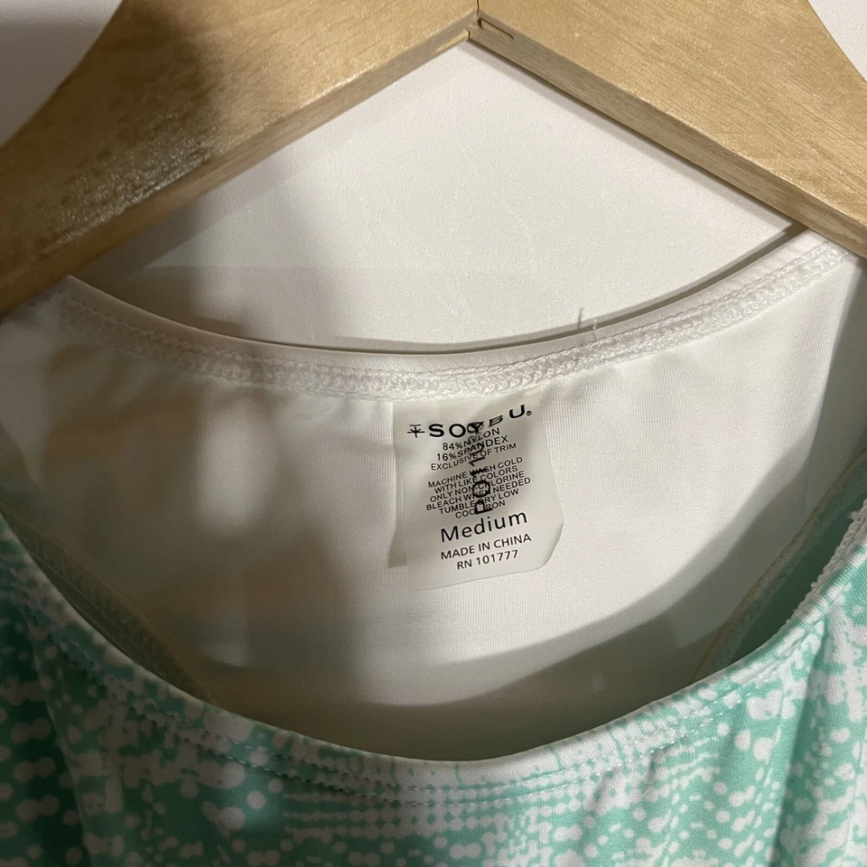 Top de baño Soybu para mujer mediano Curazaoa corto Mirage traje de baño Top M Foto 3 de 4