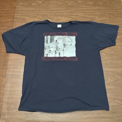 Jane Hart Meyer 3  Snow Winter Wolf T Shirt 2xl