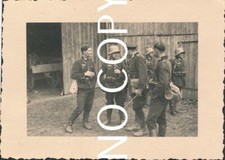 Photo WW II Officers in Conversation X24