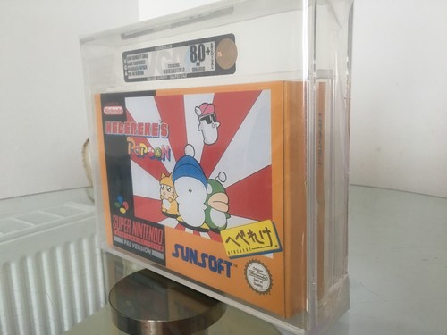 Heberekes Popoon Super Nintendo VGA Graded NEW 80+ Minter Snes Retro Collectors - Picture 2 of 10