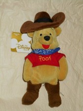 Collectible Disney Store Cowboy Pooh Bean Bag Plush Winnie The Pooh