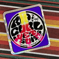 VTG NOS Rip Curl Trestles Hossegor Skateboard Skate Surf Prismatic Sticker Decal