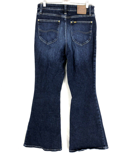 Lee Free People Womens Jeans Wide Leg Bootcut High-Rise Flare Bellbottom Blue 28 - Picture 2 of 11