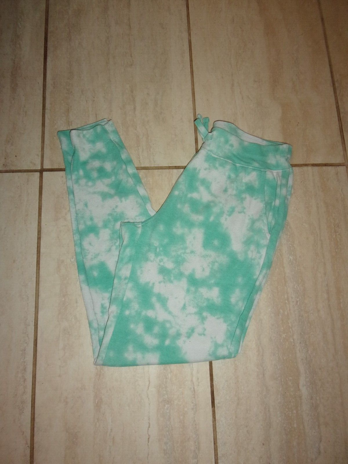 Magellan Outdoors Tie Dye Thermal Lounge Pajama Pants in Green White