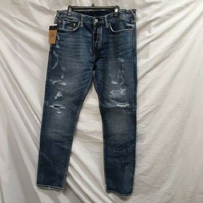 Evisu Mens Blue Cotton 5 Pockets Design 