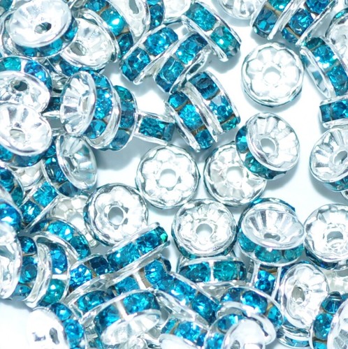 1000 pcs A+ glass rhinestone rondelle spacer beads various colors and sizes - Picture 6 of 14