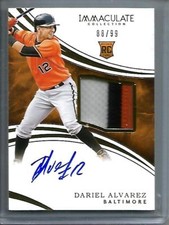 Dariel Alvarez 2016 Immaculate Collection Autograph Game Jersey Patch #88/99