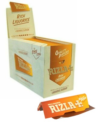 Rizla Lakritz Zigaretten Rauchen Blättchen Normale Größe Standard 20-100 Stück