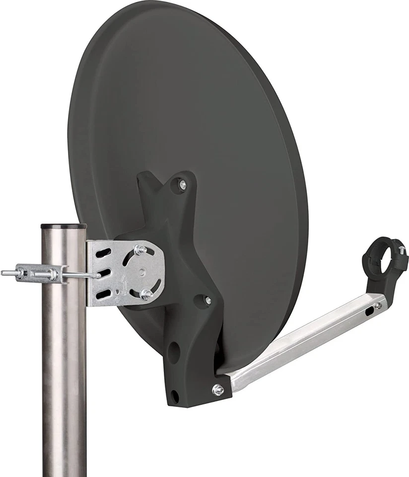 DUR-line DSA 40 Anthrazit Mini Sat Antenne Alu + Single LNB - 1 Teilnehmer Set - Bild 3 von 4