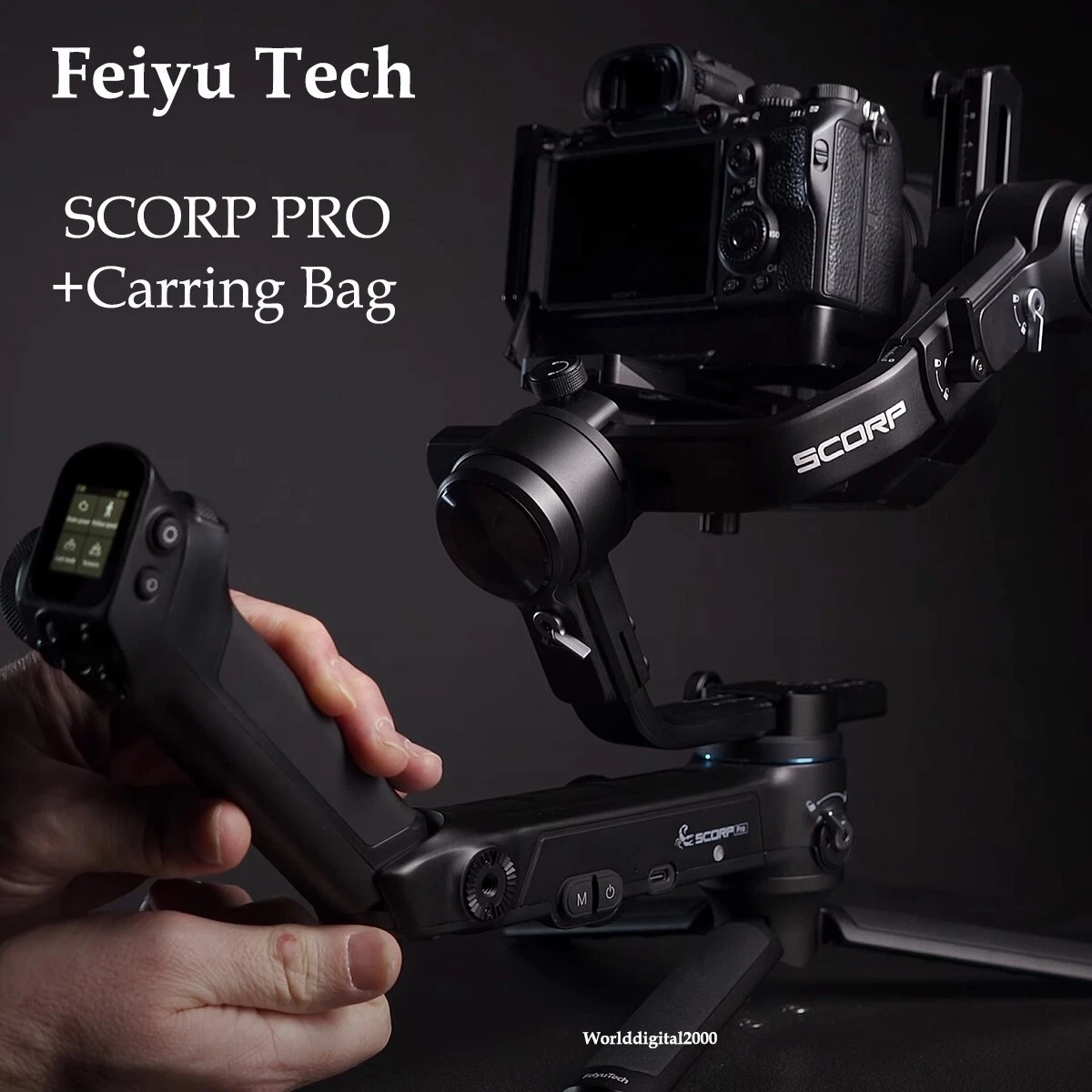 Feiyu Tech SCORP Pro 3-Axis Gimbal Stabilizer+Carring Case Payload  4.8Kg/10.58LB