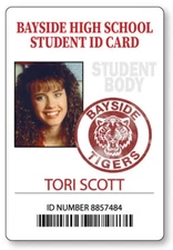 TORI SCOTT BAYSIDE HIGH SAVED BY THE BELL  NAME BADGE HALLOWEEN COSPLAY PIN BACK