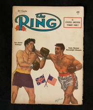 1955 The Ring Boxing Magazine Rocky Marciano vs Cockell Heavyweight Champ Vtg