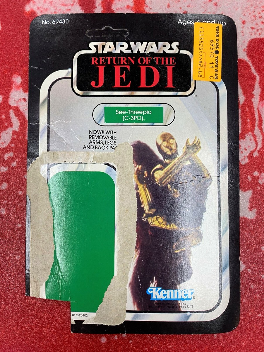 C-3PO Vintage Star Wars ROTJ Card Back Only 65 Back Unpunched 1983