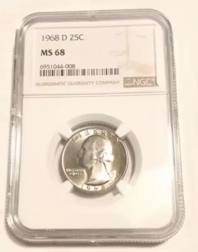 1968-D NGC MS68 WASHINGTON QUARTER