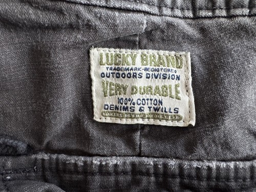 vintage 90s Y2K lucky brand dungarees paratrooper cargo floral pants - Picture 7 of 13