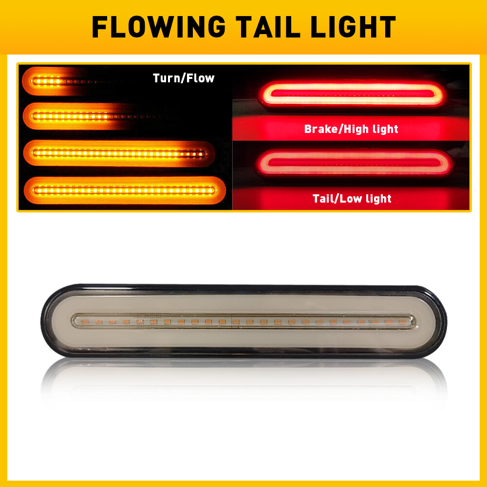 28 LED Stop Reverse Brake Flowing Turn Signal Tail Lights for Trucks Trailers RVs  