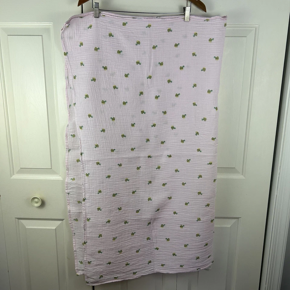 Cloud Island Pink Bumblebee Baby Swaddle Manta Amarillo Abeja Muselina Algodón Lovey Foto 2 de 4