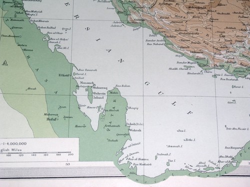 1922 MAP OF PERSIA IRAN IRAQ KUWAIT UNITED ARAB EMIRATES AFGHANISTAN QATAR DUBAI - Picture 7 of 18