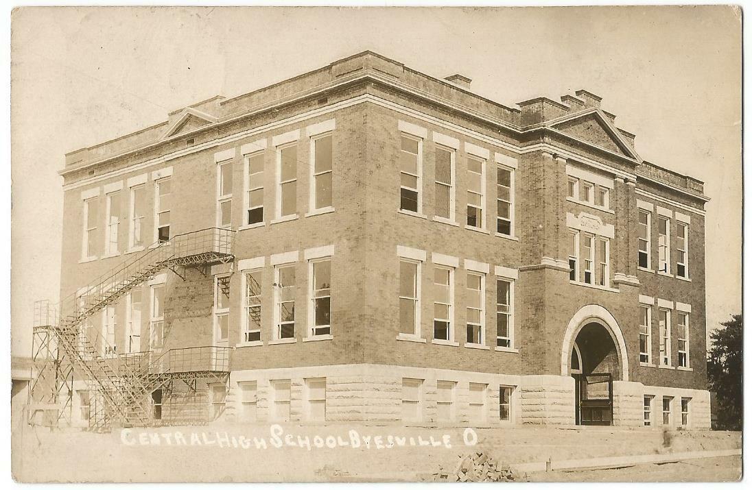 Byesville Ohio OH Central High School Building RPPC Real Photo c.1915