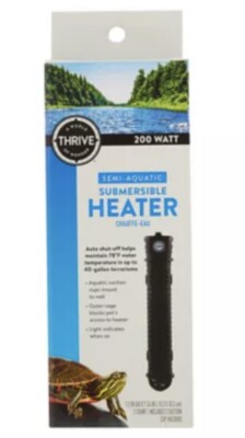 A World Thrive Of Wonder Submersible Heater 200 Watt Semi - Aquatic NIB