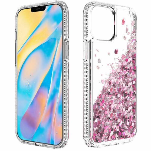 For iPhone 12,12 Pro Max Phone Case Liquid Bling Glitter Shockproof Rubber Cover - Picture 29 of 39
