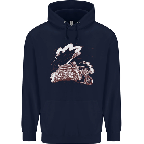 An Army Biker With Tank Skull Motorcycle Childrens Kids Hoodie - Picture 88 of 88