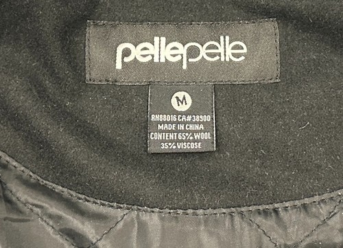 Vintage 90s 00s Y2K Pelle Pelle Leather Bomber Jacket Blue Black М - Picture 10 of 14