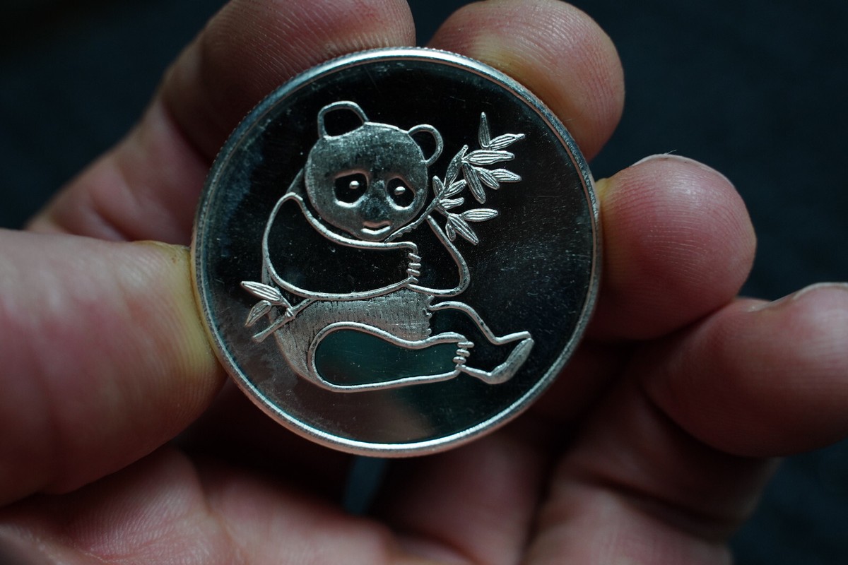 Panda Bear International trade unit 1oz 999 FINE Silver art bar