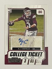 2021 Panini Contenders Draft Picks MSU K.J. Costello Rookie Auto #304