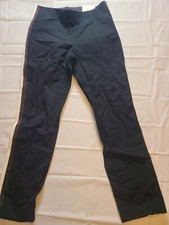 Women's High-Rise Slim Fit Bi-Stretch Ankle Pants A New Day Black Striped 2R