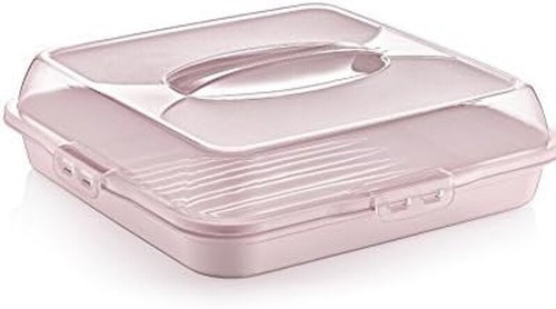 Plastic Cake Box Square Cake Storage Carrier Container Clear Lockable Lid Cov - 第 37/37 張圖片