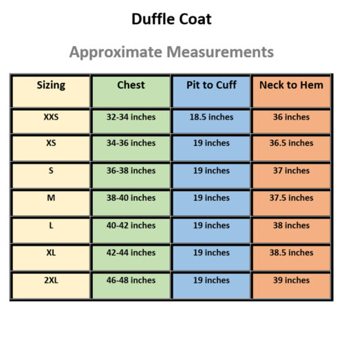 Duffle Coat Wool Mixed Jacket Winter Outdoor Camping Work Fishing Hooded Parka - Picture 2 of 12