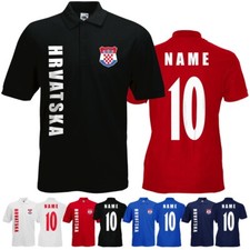 WM 2018 Kroatien HRVATSKA Polo-Shirt Trikot Name Nummer
