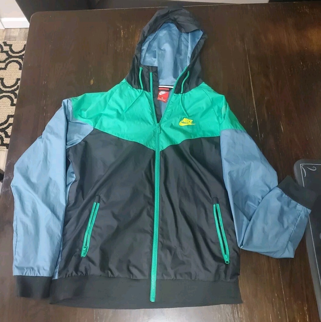 nike multi branded colorblock windrunner