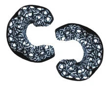 A&R Ice Hockey Figure Skate TuffTerry Blade Covers Soakers - Skulls & Crossbones