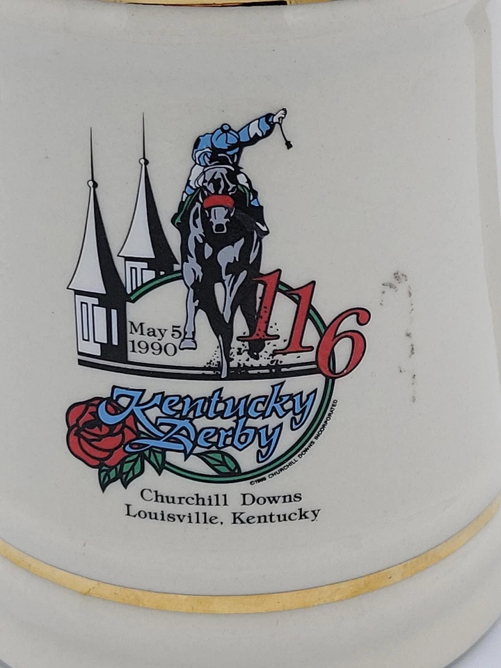 Taza Derby de Kentucky 116 a rayas doradas - Hunter Manufacturing Group 5 de mayo de 1990 Foto 2 de 4