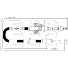 Apec Clutch Cable CAB5024 Fits Vauxhall - Performance Matched to OE Quality