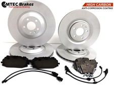 Audi Q7 15- Avant Arrière Haut Carbone Revêtement Plaquettes Disques Frein Set