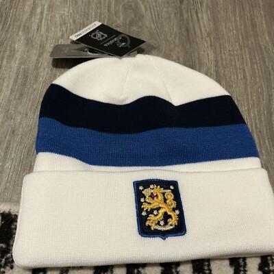 Finland Fanatics 2025 4 Nations Face-Off Knit Hat NWT White/Blue